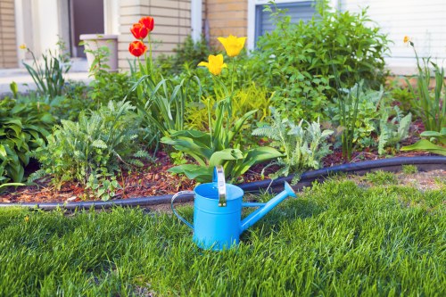 Reviewing garden work areas for safety before continuing maintenance tasks