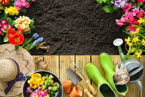 Careful planting and border shaping by local gardeners