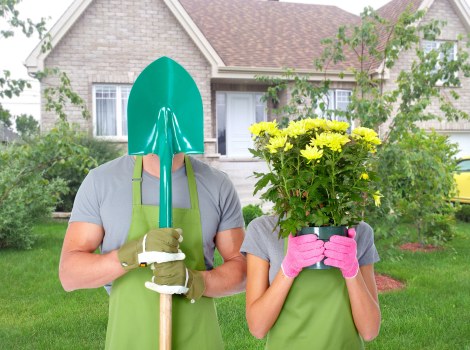 Gardening team following a professional health and safety policy